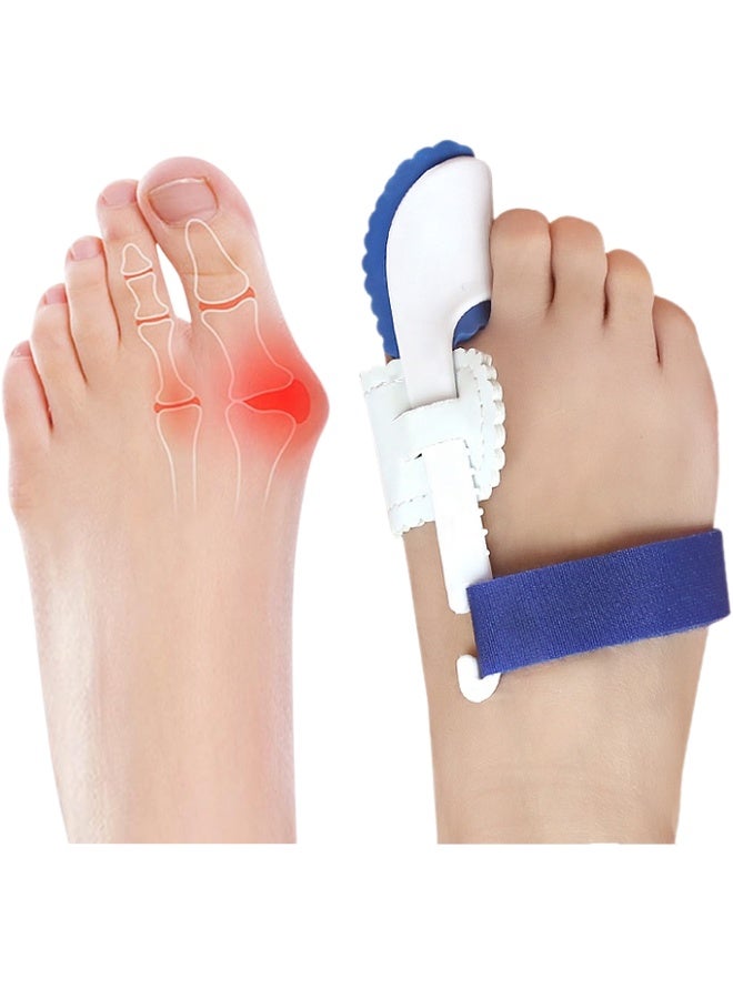 Big Toe Bunion Straightener & Hallux Valgus Corrector – Adjustable Orthopedic Bunion Night Splint & Day Toe Straightener – Hammer Toe Corrector Brace with Toe Separator & Protective Pad – Big Toe Alignment Support for Pain Relief, Pressure Reduction & Foot Care – 1 Pair (2 PCS) Unisex for Men & Women – Comfortable, Breathable, Wearable Inside Shoes for Day & Night Use - Image 1